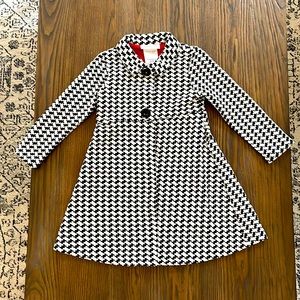 Girls Houndstooth Pea Coat